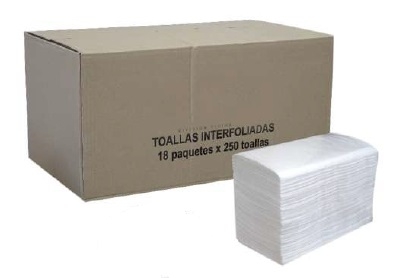 TOALLA INTERFOLIADA CAJA 18 PTES 250 TOALLAS