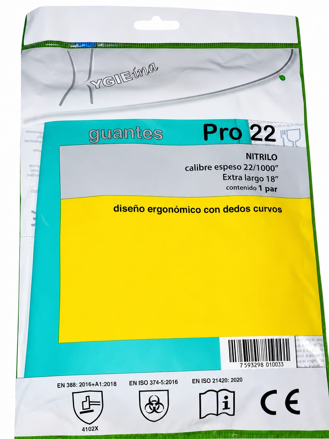 Guantes De Nitrilo Verdes Extra Gruesos - Mayor Proteccion Misma Comodidad